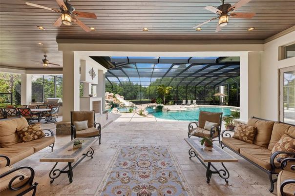 Dining room, Glass Ceilings, Interior, Living room, Pool, Recessed Lighting, Sun Room