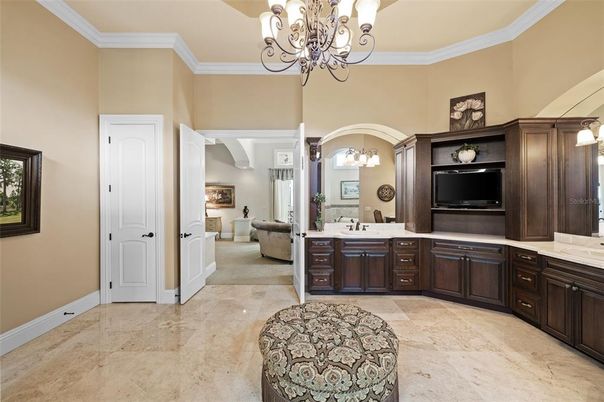 Bathroom, Chandelier, Interior