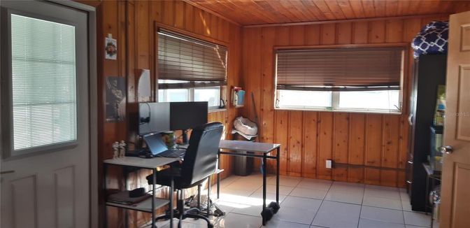 Home Office, Interior, Wooden Ceilings, Wooden Walls