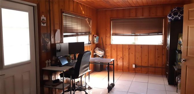 Home Office, Interior, Wooden Ceilings, Wooden Walls