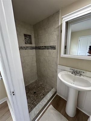 Bathroom, Interior, Wood Texture Flooring