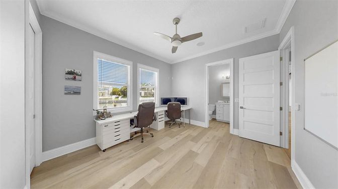 Home Office, Interior, Wood Texture Flooring