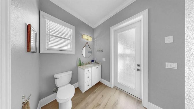 Bathroom, Interior, Wood Texture Flooring