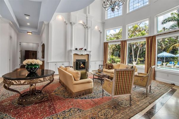 Fireplace, Interior, Living room, Recessed Lighting