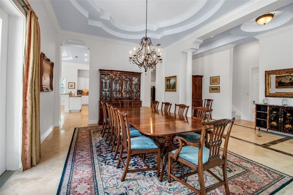Chandelier, Dining room, Interior, Recessed Lighting