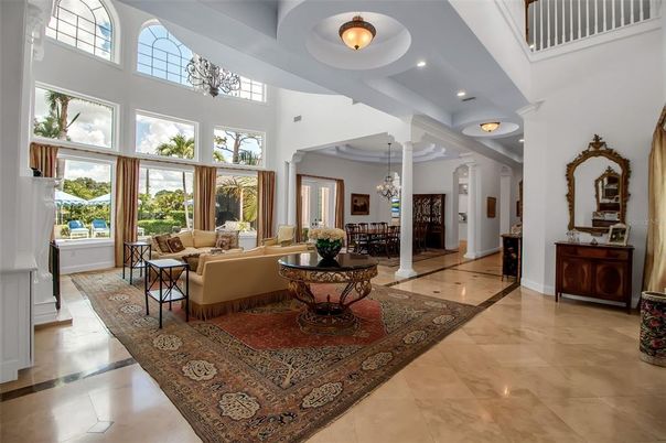 Chandelier, Interior, Living room, Recessed Lighting