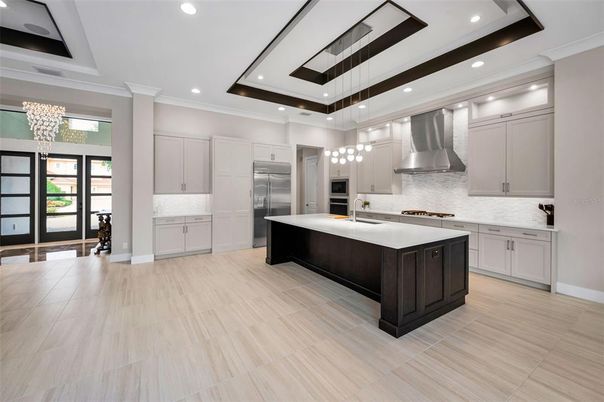 Interior, Kitchen, Pendant Lights, Recessed Lighting, Stainless Steel Appliances