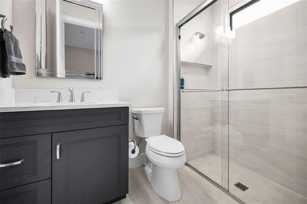 Bathroom, Glass Shower, Interior
