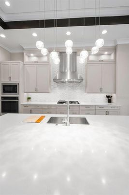 Interior, Kitchen, Pendant Lights, Recessed Lighting, Stainless Steel Appliances