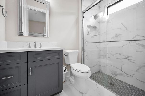 Bathroom, Glass Shower, Interior, Marble, Marble Walls