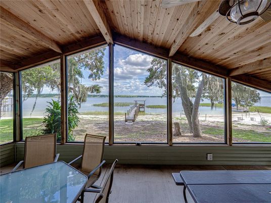 Interior, Sun Room, Water, Wooden Ceilings, Wood Texture Flooring