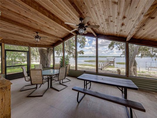 Interior, Sun Room, Water, Wooden Ceilings, Wood Texture Flooring