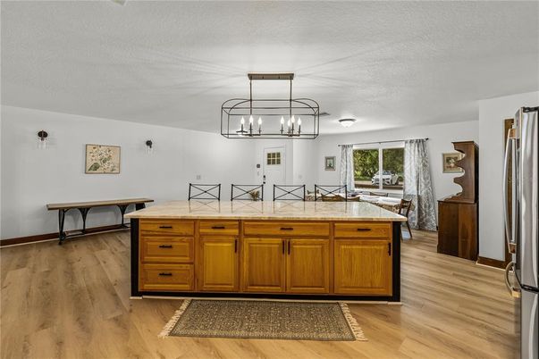 Chandelier, Interior, Kitchen, Wood Texture Flooring
