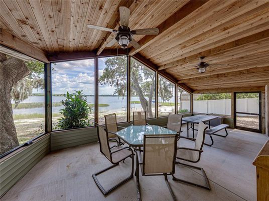 Interior, Sun Room, Water, Wooden Ceilings