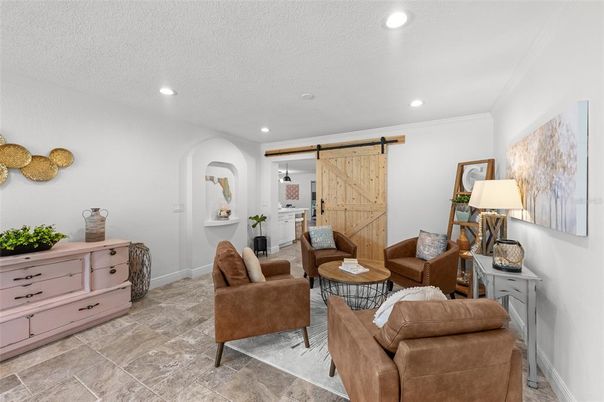 Interior, Living room, Recessed Lighting