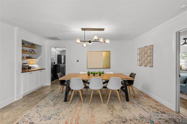 Dining room, Interior, Pendant Lights