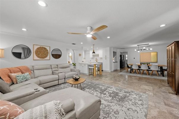 Dining room, Interior, Kitchen, Living room, Pendant Lights, Recessed Lighting