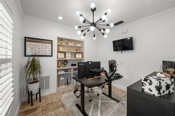 Home Office, Interior, Pendant Lights, Recessed Lighting