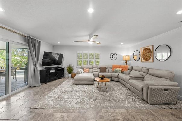Interior, Living room, Recessed Lighting