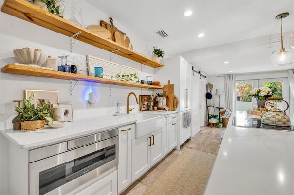Interior, Kitchen, Pendant Lights, Recessed Lighting, Stainless Steel Appliances