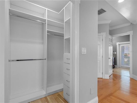 Interior, Recessed Lighting, Walk-in Closets, Wood Texture Flooring