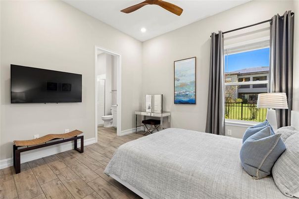 Bathroom, Bedroom, Interior, Recessed Lighting, Wood Texture Flooring