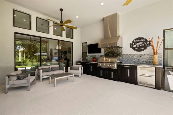 Fireplace, Interior, Kitchen, Living room, Recessed Lighting