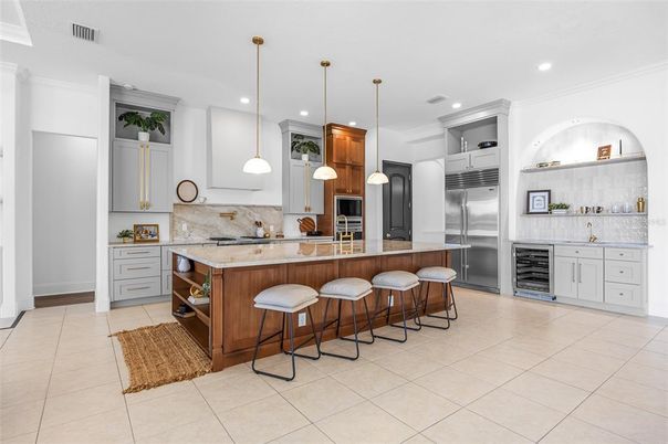 Interior, Kitchen, Pendant Lights, Recessed Lighting, Stainless Steel Appliances