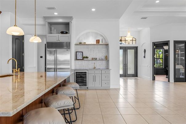 Interior, Kitchen, Pendant Lights, Recessed Lighting, Stainless Steel Appliances