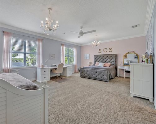 Bedroom, Chandelier, Home Office, Interior