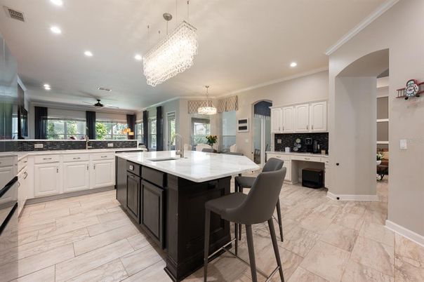Chandelier, Interior, Kitchen, Recessed Lighting