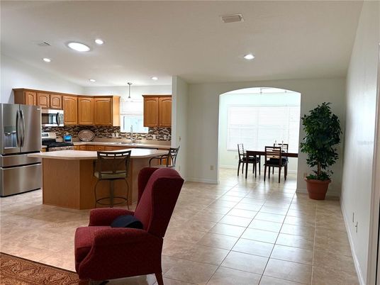 Dining room, Interior, Kitchen, Recessed Lighting, Stainless Steel Appliances