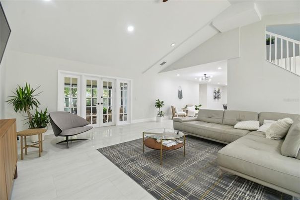 Interior, Living room, Recessed Lighting