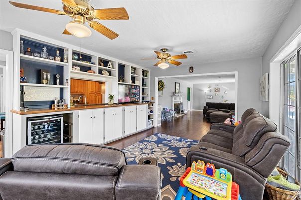 Home Theatre Room, Interior, Kitchen, Living room, Wood Texture Flooring