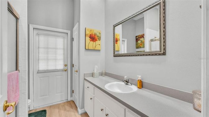 Bathroom, Interior, Wood Texture Flooring