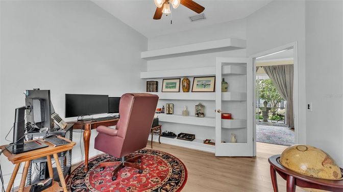 Home Office, Interior, Wood Texture Flooring