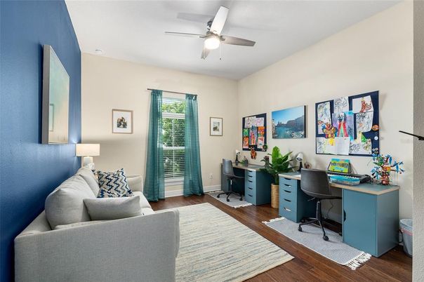 Home Office, Interior, Wood Texture Flooring