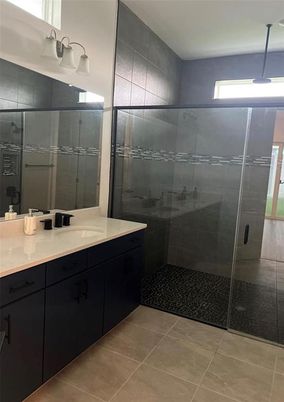 Bathroom, Dual Sink Vanities, Glass Shower, Interior
