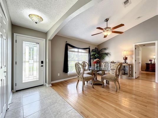 Dining room, Interior, Wood Texture Flooring
