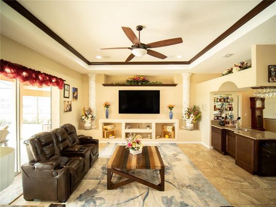 Interior, Living room, Recessed Lighting
