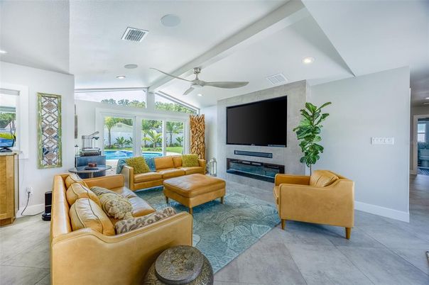 Interior, Living room, Recessed Lighting