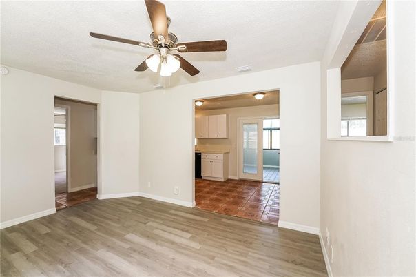 Empty room, Interior, Kitchen, Wood Texture Flooring