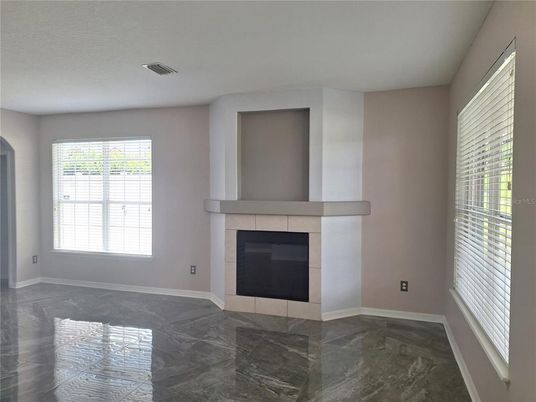 Empty room, Fireplace, Interior