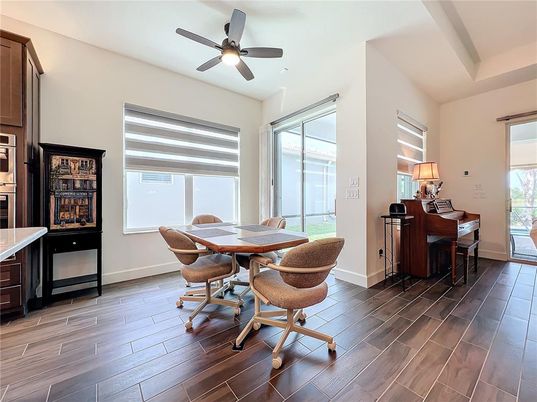 Dining room, Interior, Piano, Wood Texture Flooring