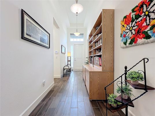 Interior, Pendant Lights, Wood Texture Flooring