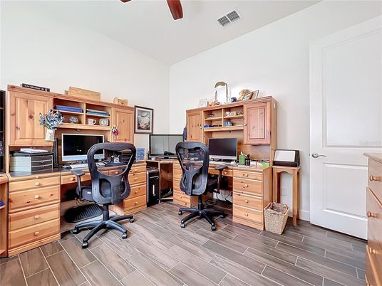 Home Office, Interior, Wood Texture Flooring