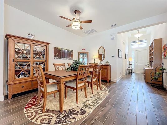 Dining room, Interior, Wood Texture Flooring