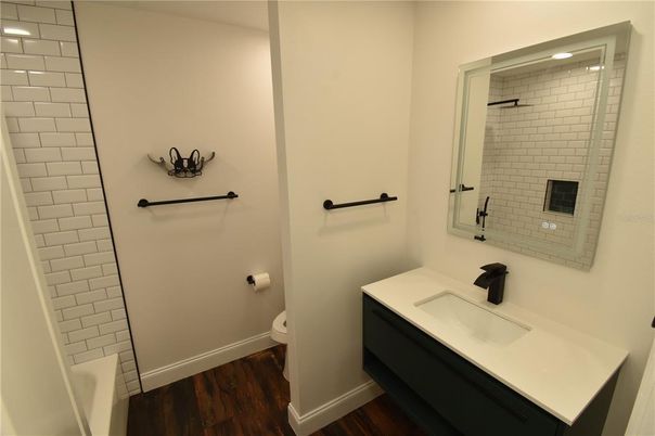 Bathroom, Interior, Wood Texture Flooring