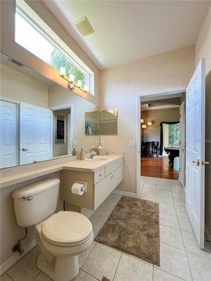 Bathroom, Dual Sink Vanities, Interior, Wood Texture Flooring