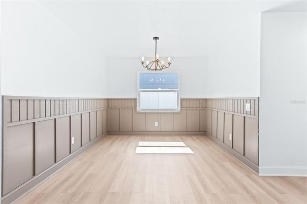 Chandelier, Empty room, Interior, Wood Texture Flooring
